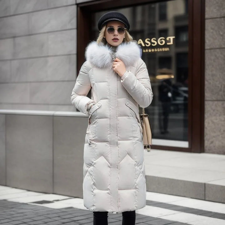 Quilted Parka pocket and zipper detail