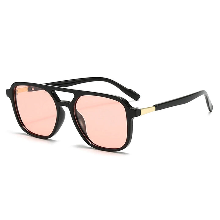 Retro Gold-Trim Aviator Sunglasses lens detail