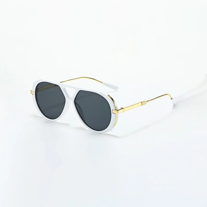 Oval Metal-Frame Sunglasses
