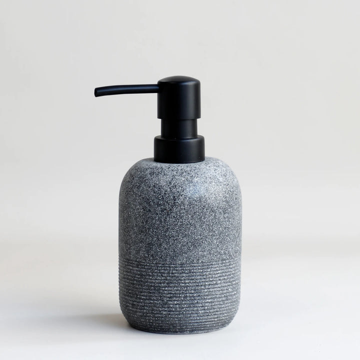 Gray Hand Pump Soap Bottle front view