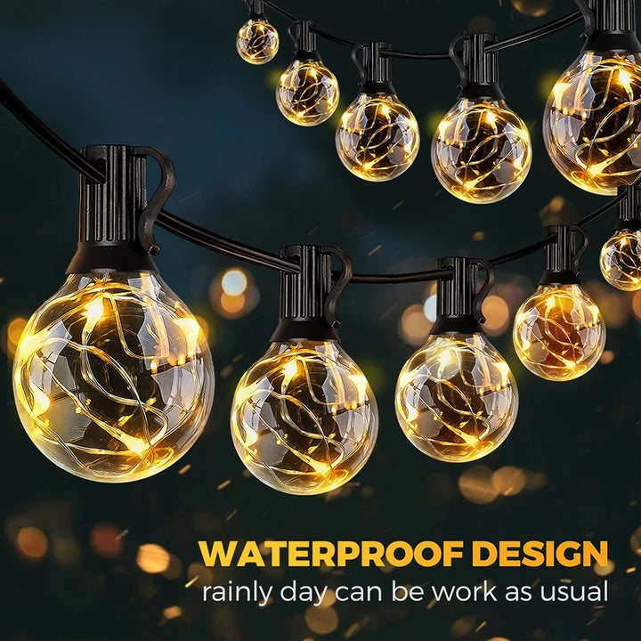 Solar G40 Bulb String Lights shatterproof bulb detail