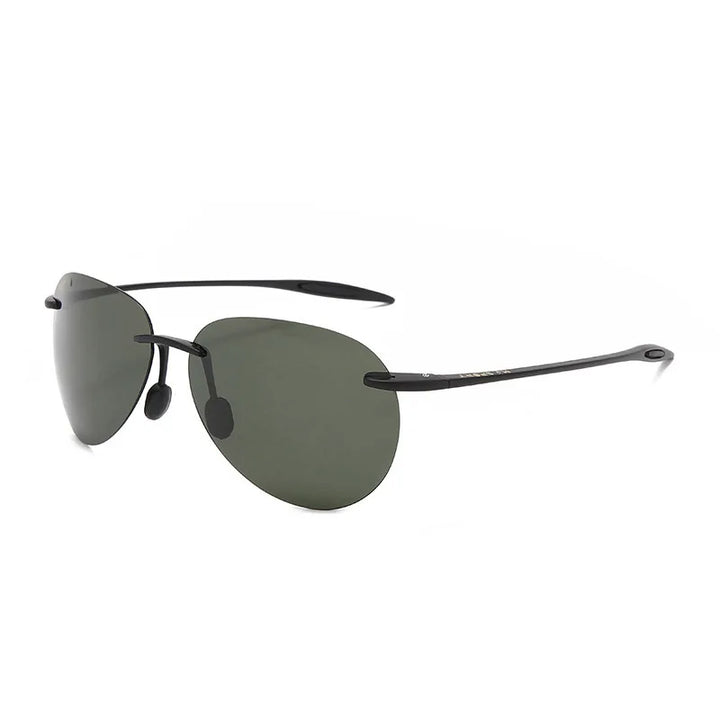 Rimless Aviator Polarized Sunglasses front view