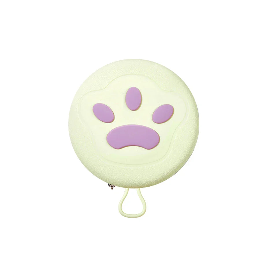 Pink Foldable Travel Pet Bowl open with food