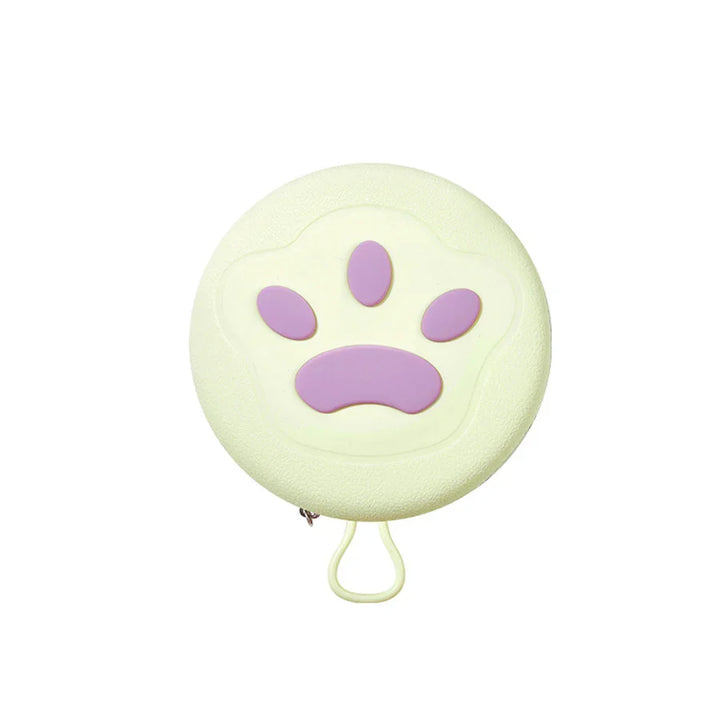 Pink Foldable Travel Pet Bowl open with food