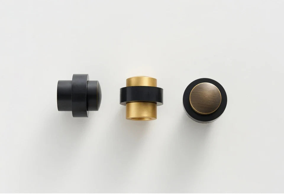 Weighted Brass Door Stopper finish comparison