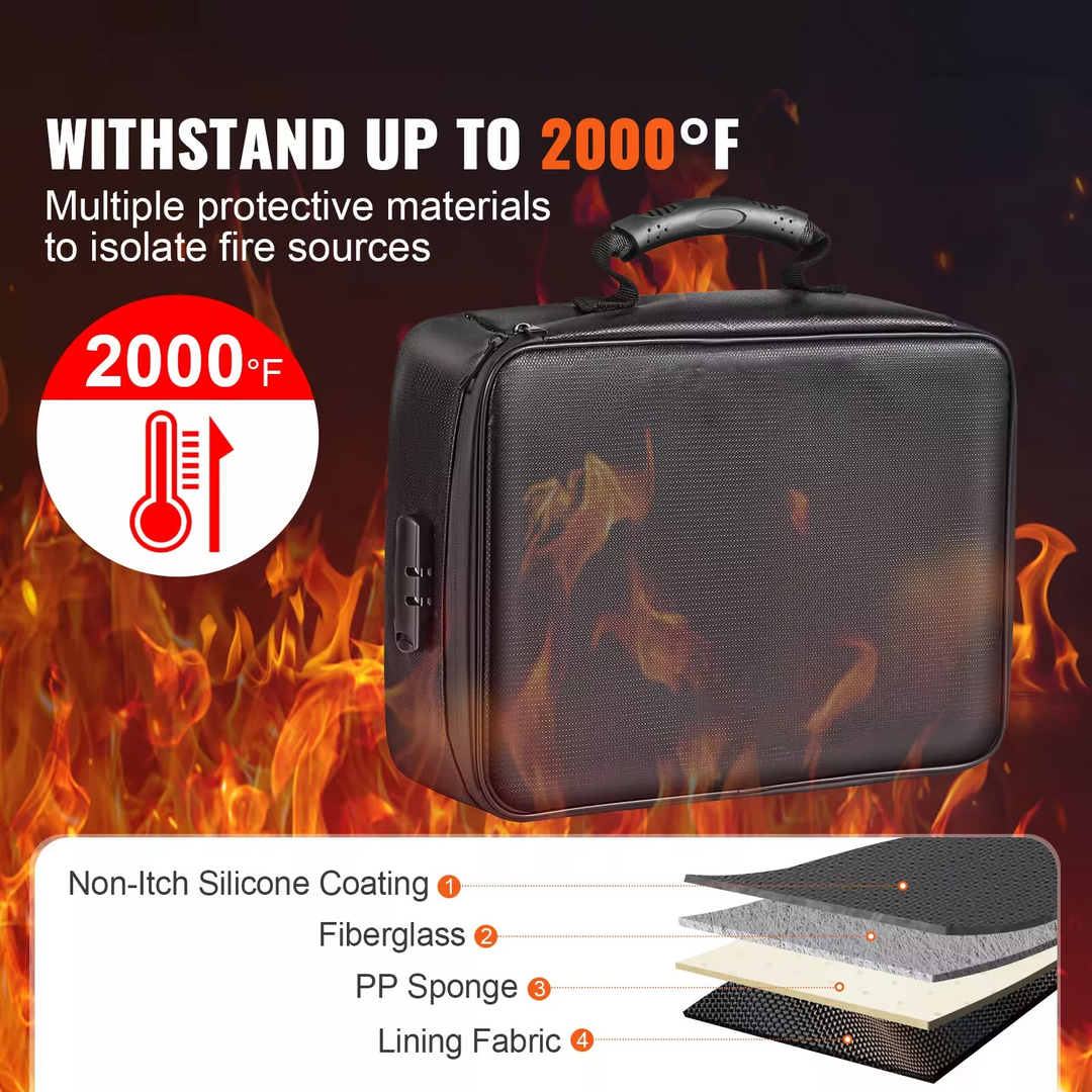 Fireproof Document Safe holding passport and documents