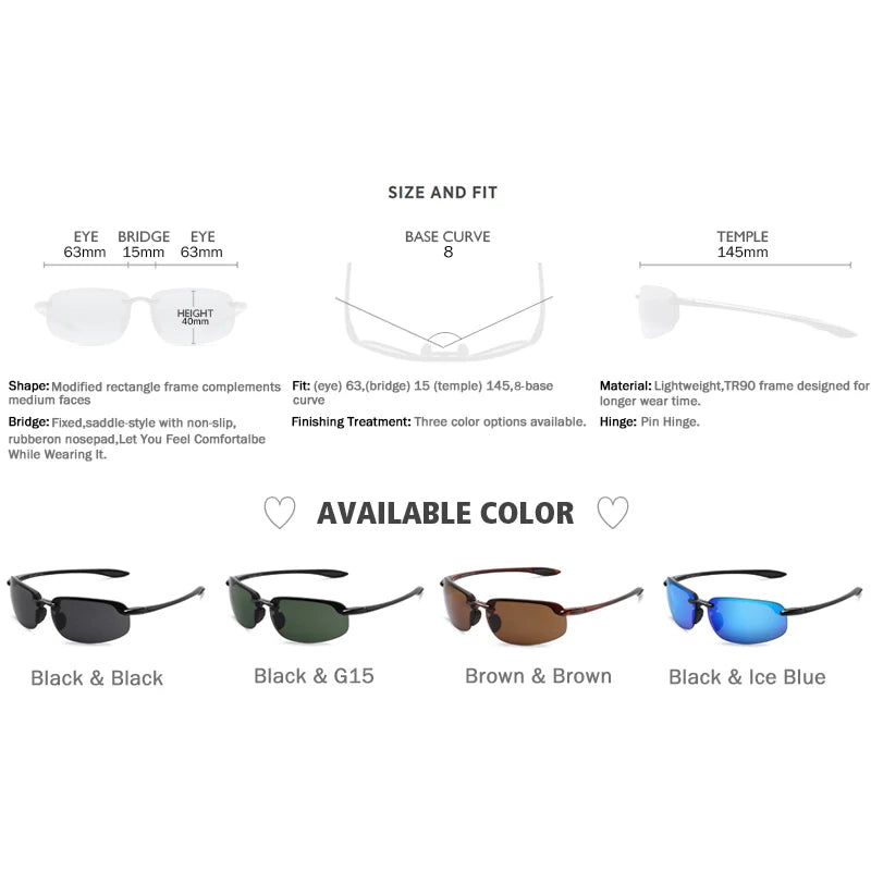 2-Pack Rimless Sunglasses pair set