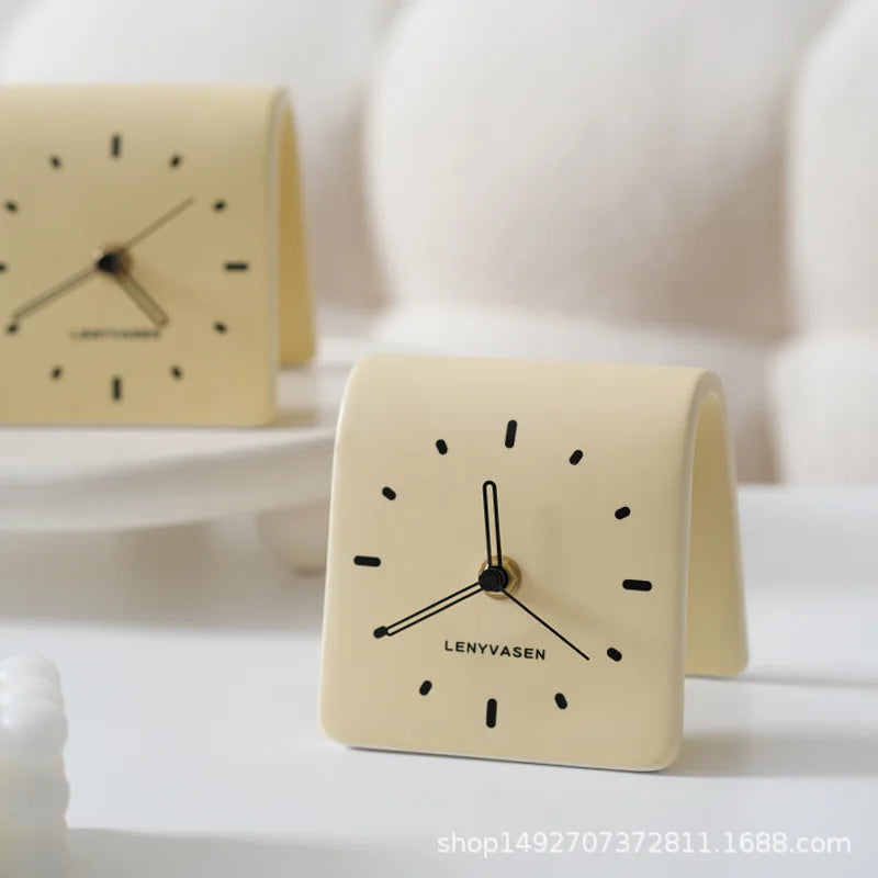 Ceramic Countertop Desk Clock dial close-up