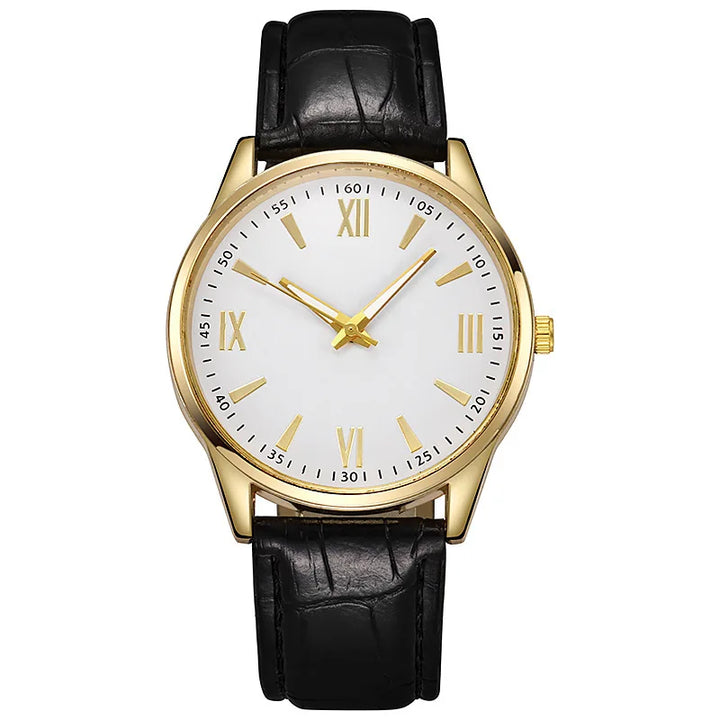 Brown Vintage Alloy Leather Watch