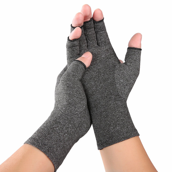 Black Compression Support Gloves front view