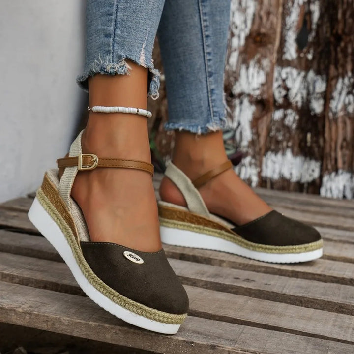 Espadrille Wedge Sandals detail view