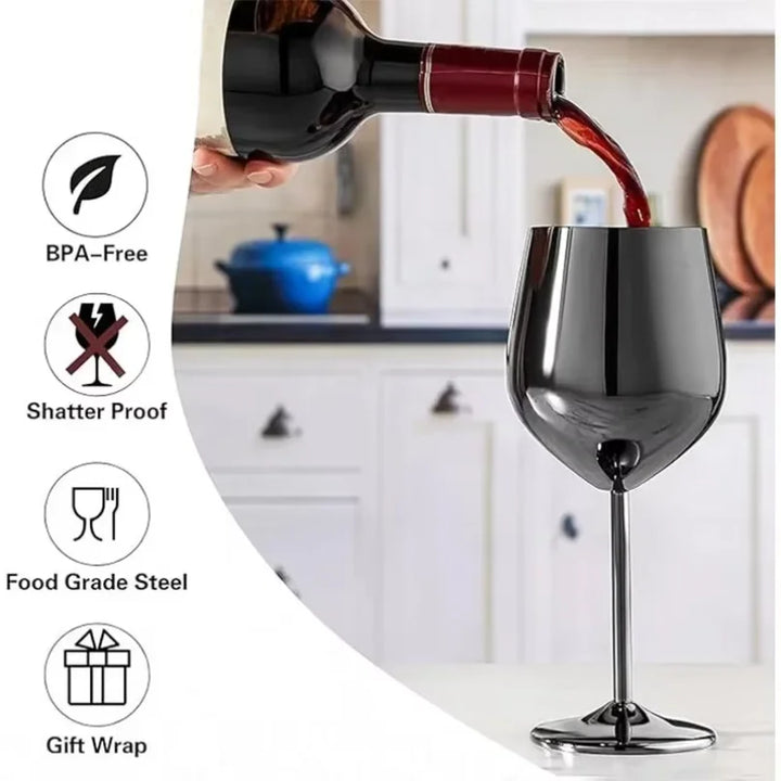 Stainless Steel Wine Goblet set of two