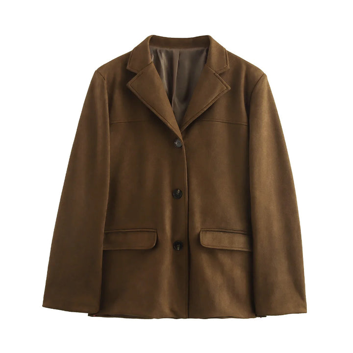 Suede Blazer Jacket front view