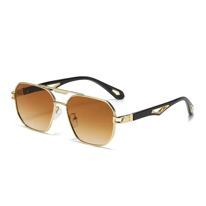 Double-Bridge Square Sunglasses