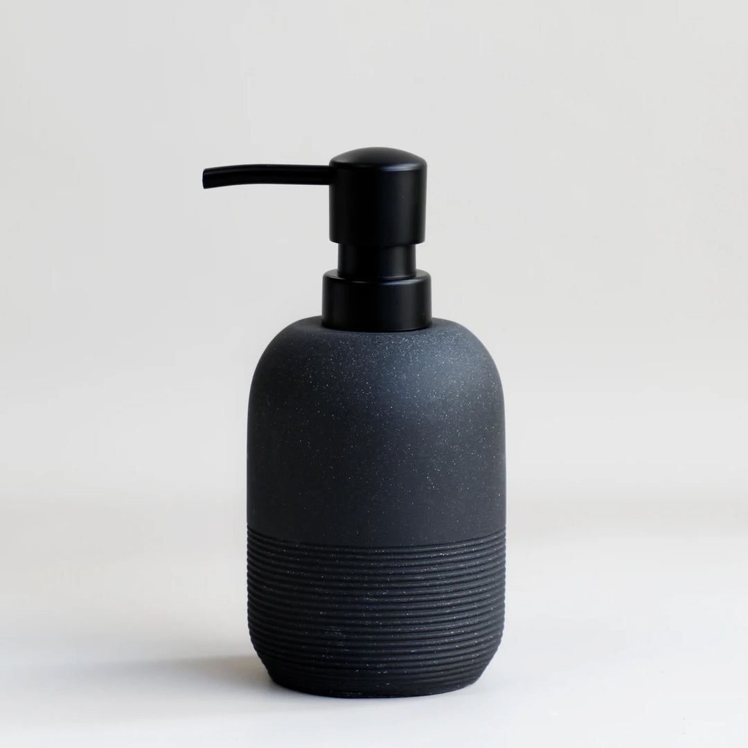 Black Hand Pump Soap Bottle front view