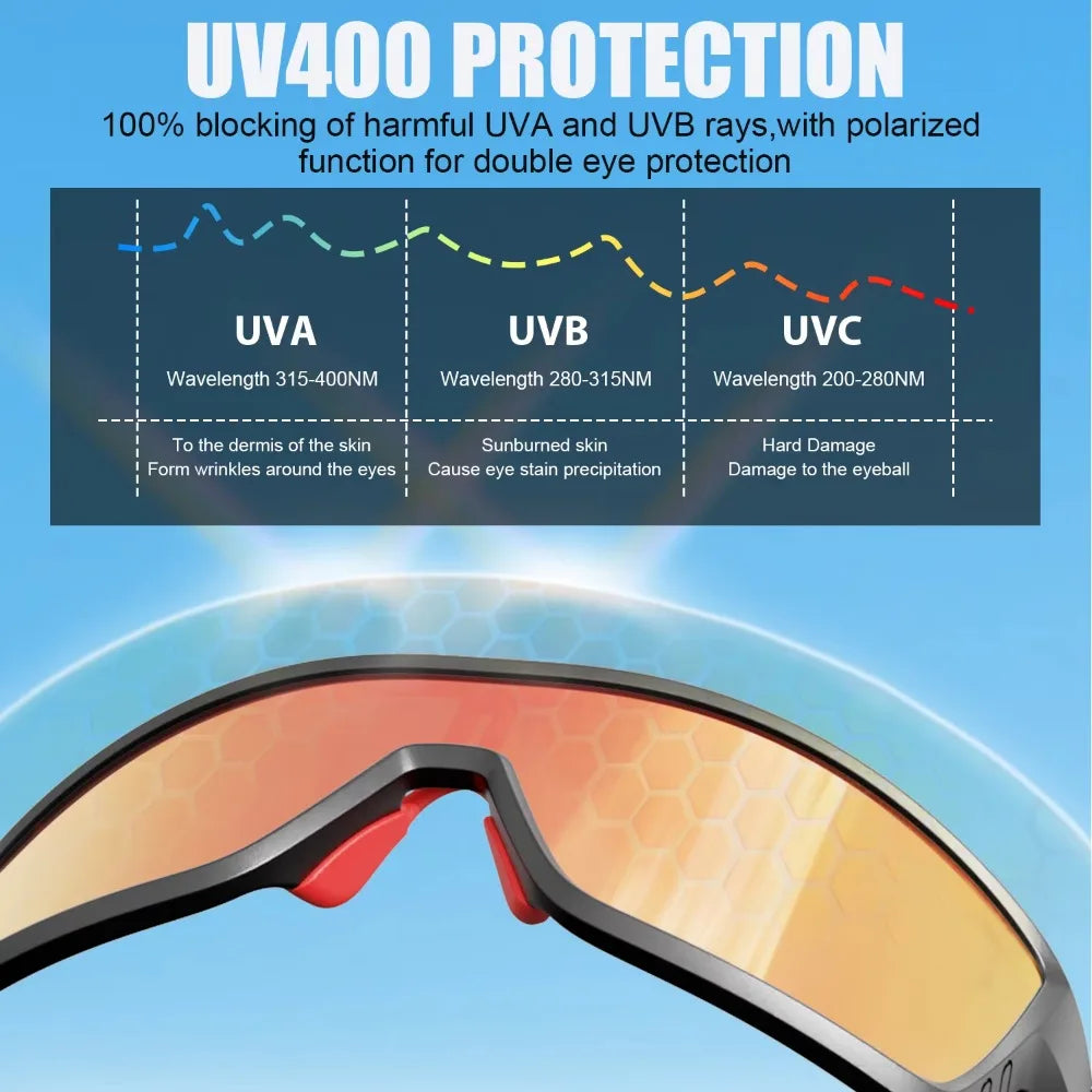 Windproof Sport Cycling Sunglasses angled view