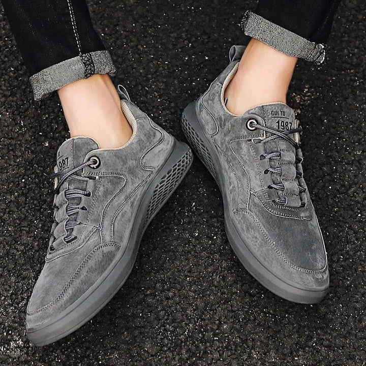 Sand Genuine Suede Casual Sneakers