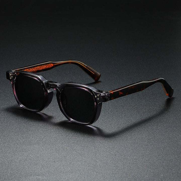 Capri Smoke Acetate Sunglasses front view