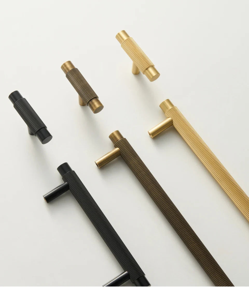 Textured Brass T-Bar Pull