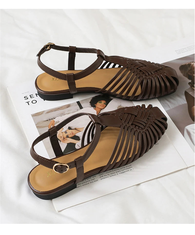 Gladiator Sandals ankle strap detail