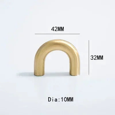 Big Knob Sculpted Warm Brass Door Handle – Detail View