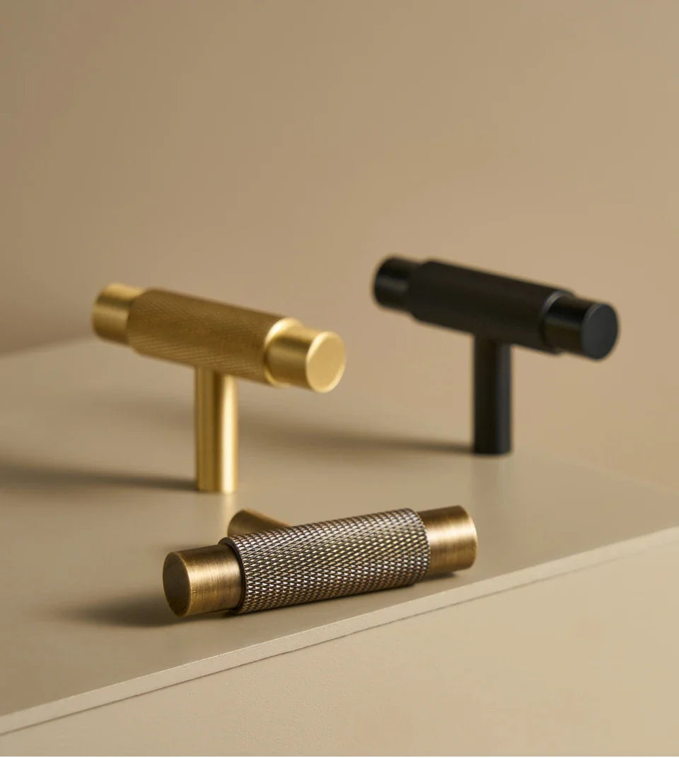 Textured Brass T-Bar Pull