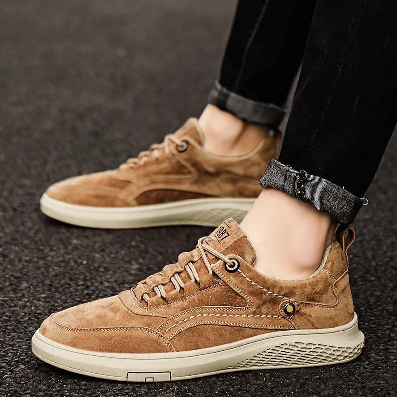 Genuine Suede Casual Sneakers