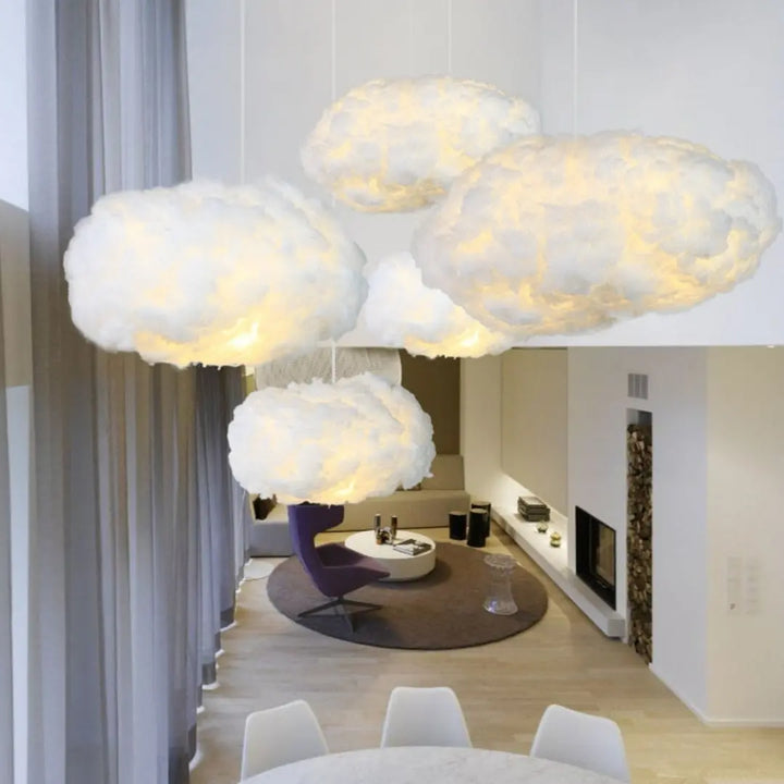 Dreamy Cloud Ceiling Light Pendant | Soft Fabric Ambient Glow for Kids Rooms