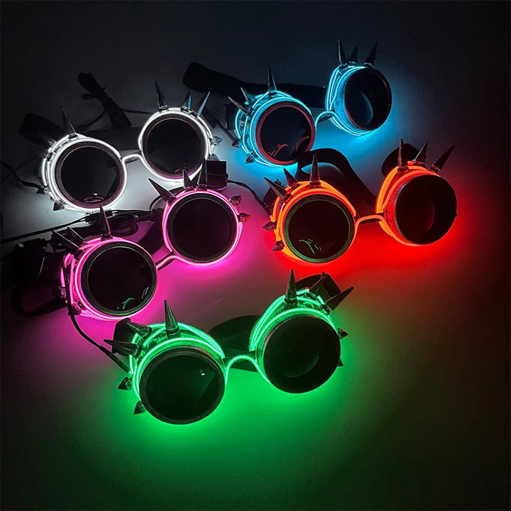 LED Light-Up Party Glasses battery compartment detail
