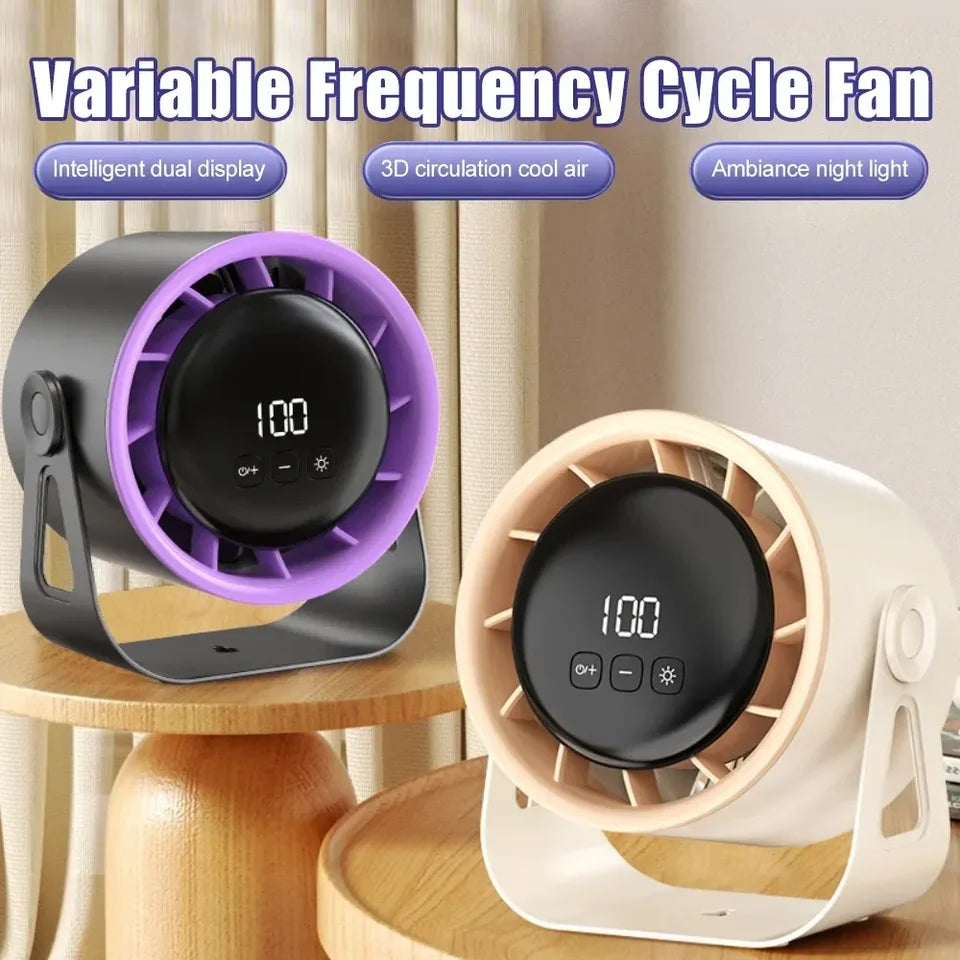 Grey Rechargeable Wall Mount Fan Light mounted on wall lifestyle