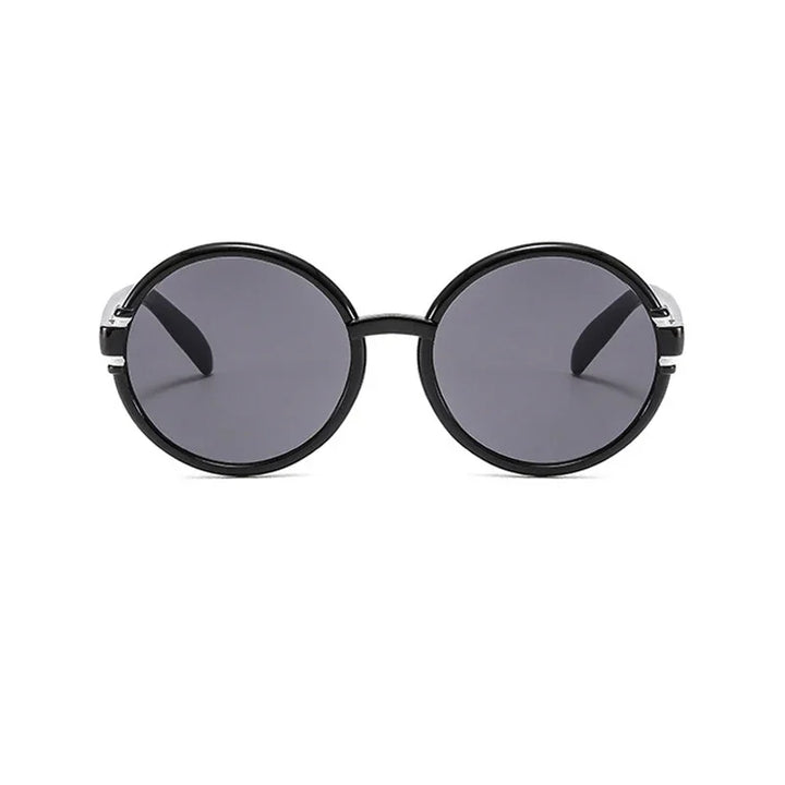 Oversized Round Plastic-Frame Sunglasses