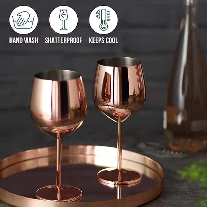 Stainless Steel Wine Goblet stem detail