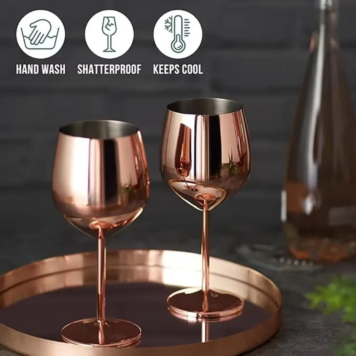 Stainless Steel Wine Goblet stem detail