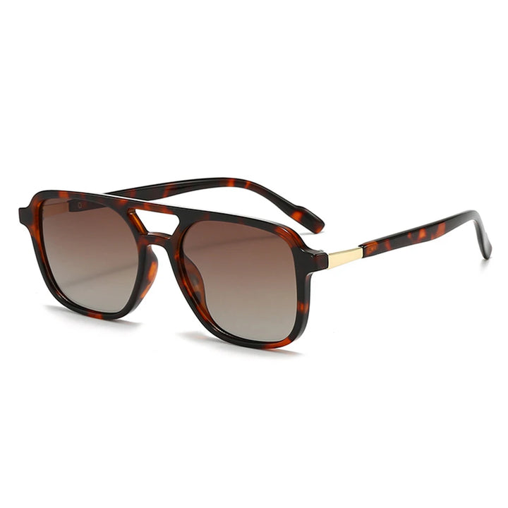 Retro Gold-Trim Aviator Sunglasses folded view