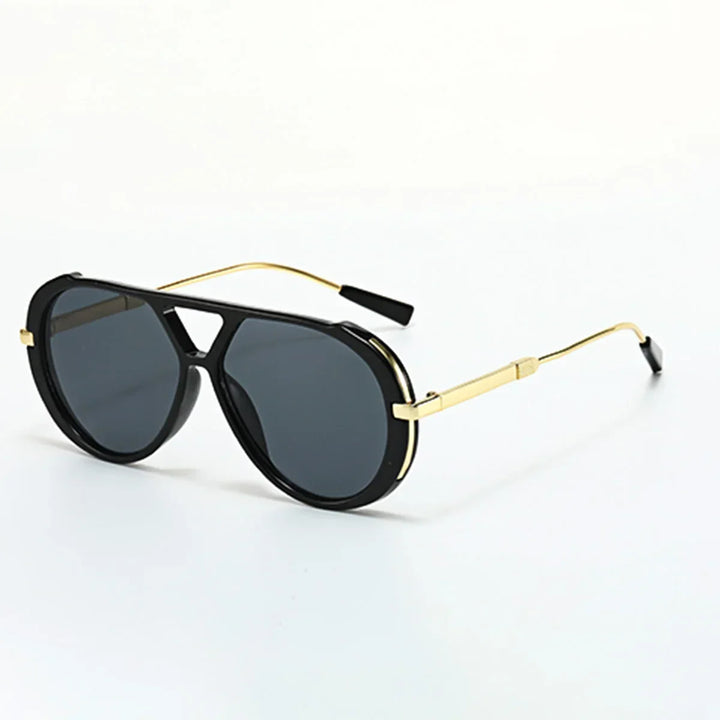 Oval Metal-Frame Sunglasses