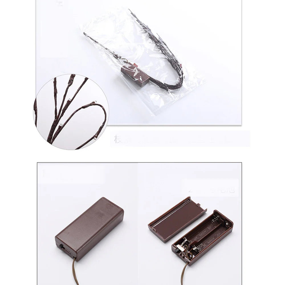 Battery LED Willow Branch outdoor setting