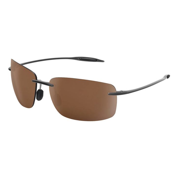 Brown TR90 Rimless Sunglasses front view