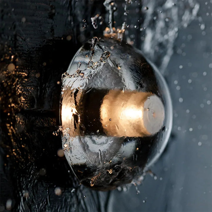 Crystal Glass Wall Sconce lit lifestyle