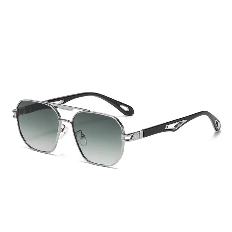 Double-Bridge Square Sunglasses