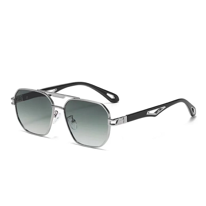 Double-Bridge Square Sunglasses