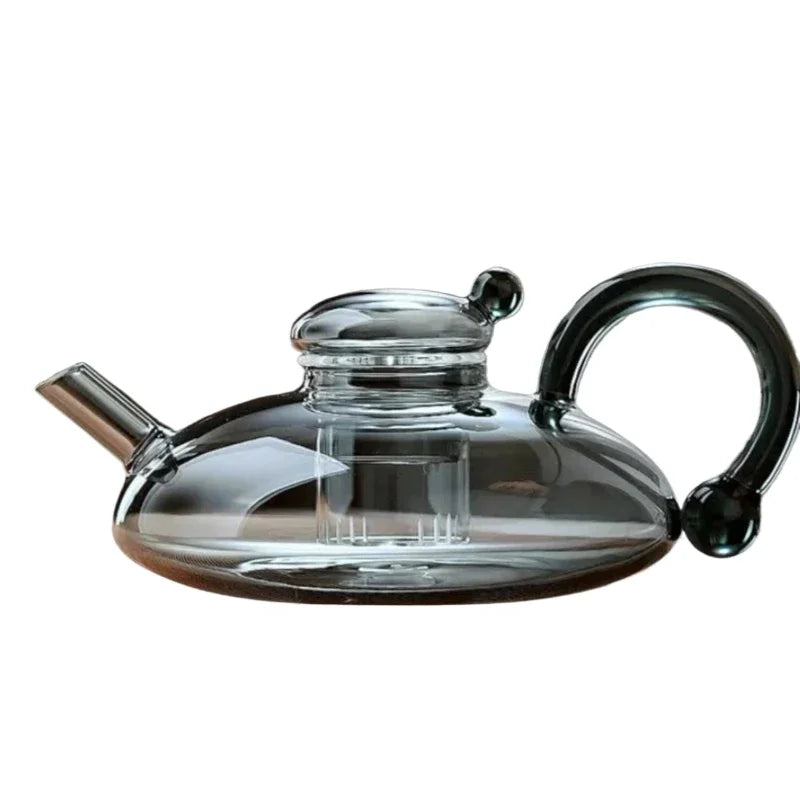 Anthracite Grey Heat-Resistant Glass Teapot Set studio shot