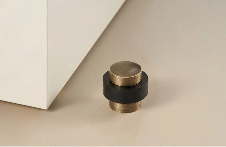 Black Weighted Brass Door Stopper lifestyle