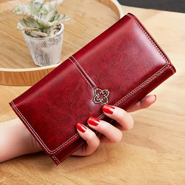 Gothic Moon Leather Long Wallet
