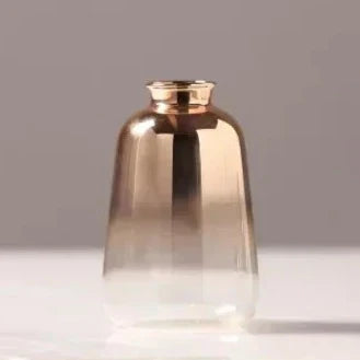 Rose Gold Gradient Glass Vase with flowers