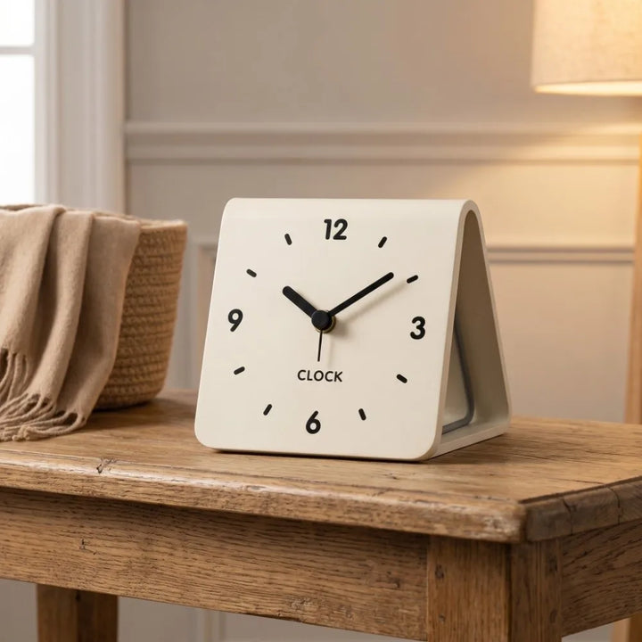 Modern Acrylic Desk Clock side view