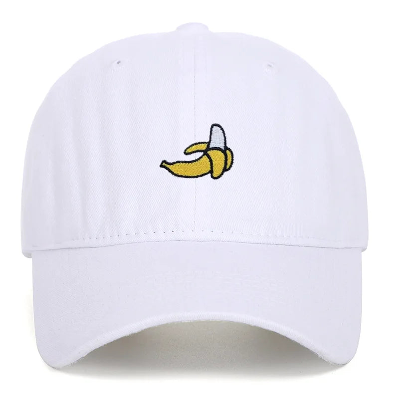 White Washed Cotton Banana Dad Cap front view