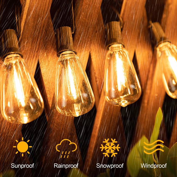 PVC Weatherproof Patio String Lights bulb detail