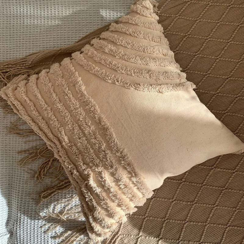 Rustic Woven Throw Pillow – hero view