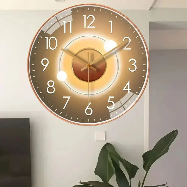 Silent Round Wall Clock lifestyle on wall