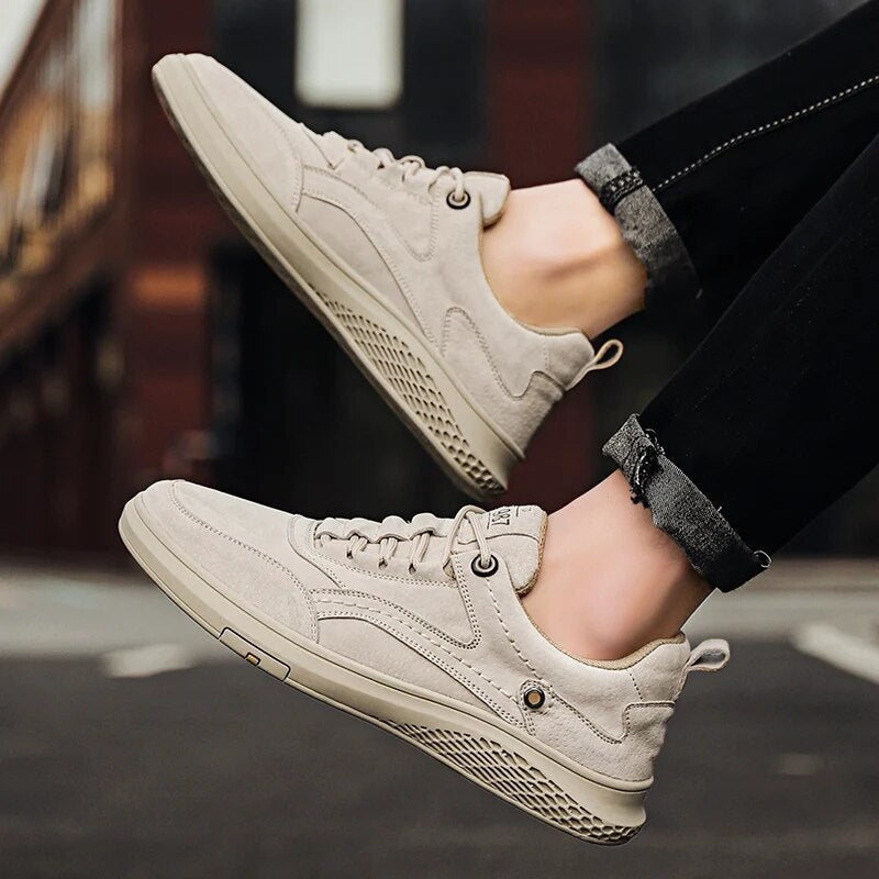 Genuine Suede Casual Sneakers